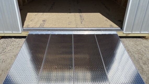 ENSZ Diamond Plate Aluminum Shed Ramps